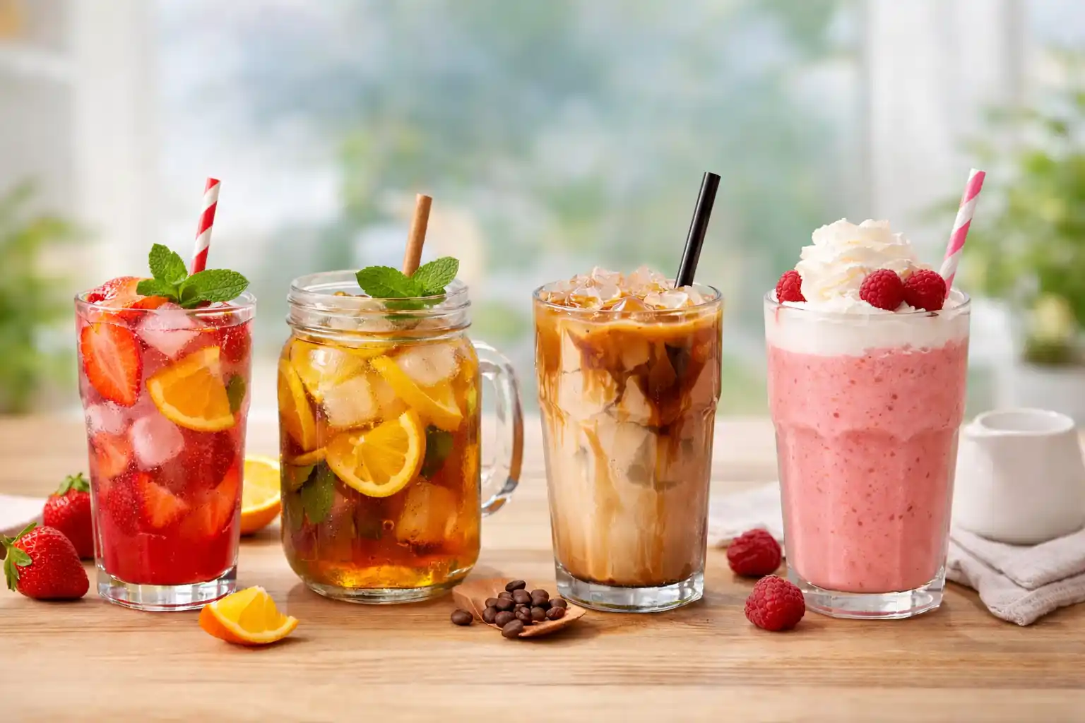 7 homemade iced drink recipes including coffee, tea and fruit refreshers